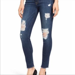 Good American GoodLegs High Rise Ripped Jeans